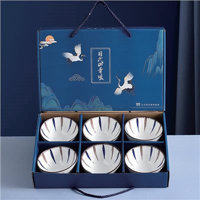 日式青瑤六件碗組